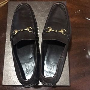 Brown Gucci loafers size 41